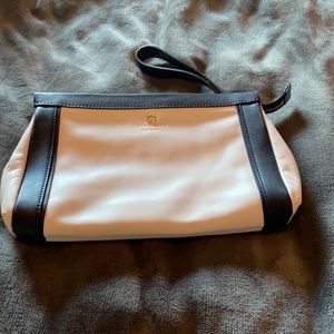 Kate Spade white and navy clutch